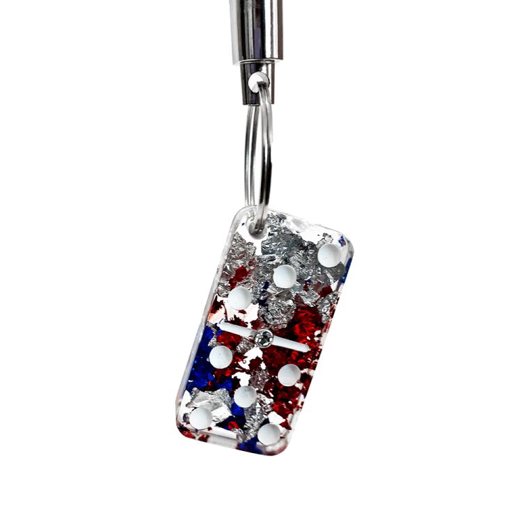 "Bandera Flakes" Domino Keychain